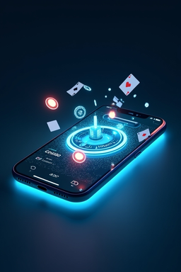 Смартфон с приложением Олимп Казино